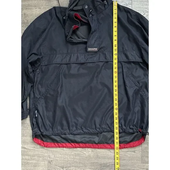Vintage - Chaps Ralph Lauren Men's Windbreaker Navy Snap‎ Hidden Hoodie Size XL - Picture 10 of 10